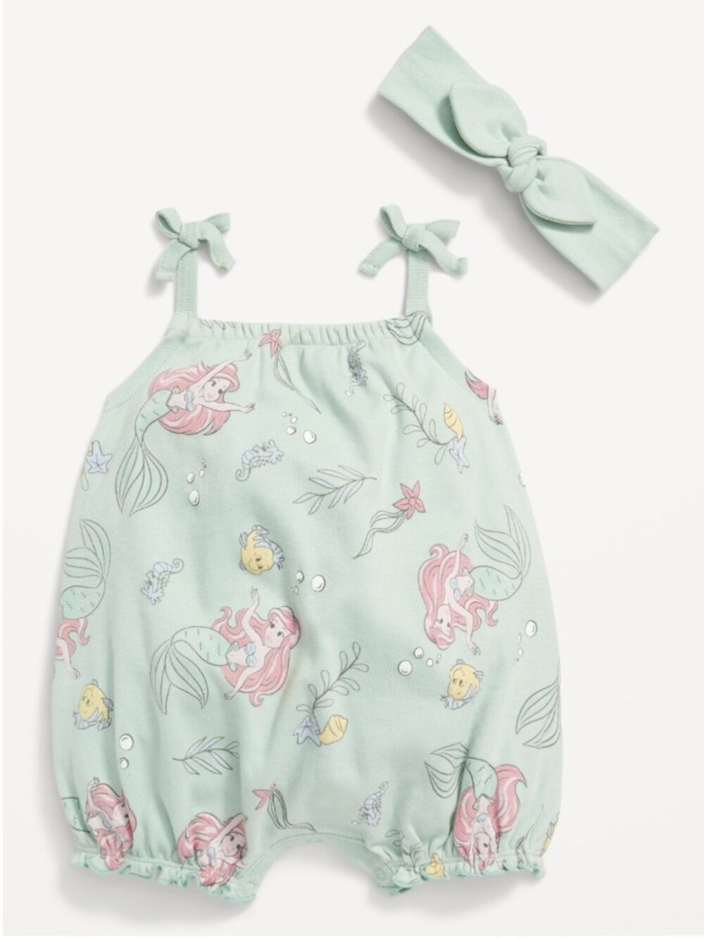 Girls Size 12-18 Months Disney The Little Mermaid Sleeveless One-Piece Set